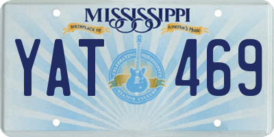 MS license plate YAT469