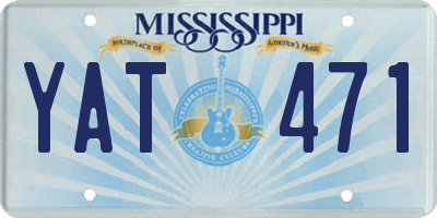 MS license plate YAT471