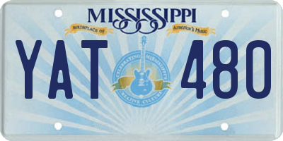 MS license plate YAT480