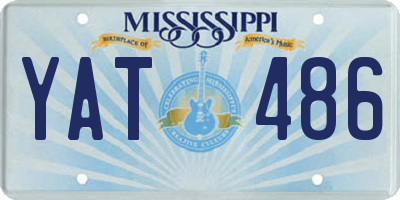 MS license plate YAT486