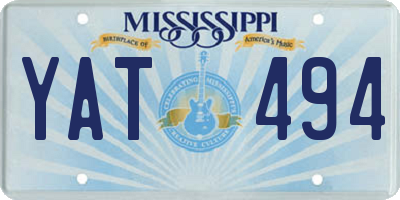 MS license plate YAT494