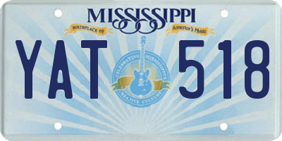 MS license plate YAT518