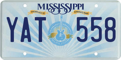 MS license plate YAT558