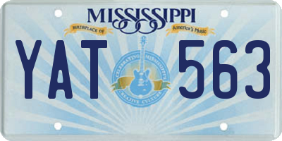 MS license plate YAT563