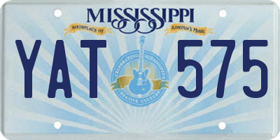 MS license plate YAT575