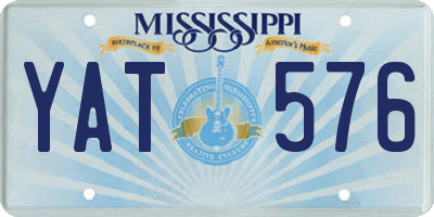 MS license plate YAT576