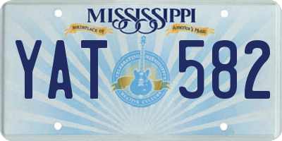 MS license plate YAT582