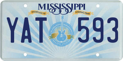 MS license plate YAT593
