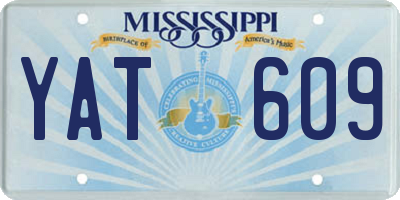 MS license plate YAT609