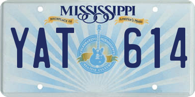 MS license plate YAT614