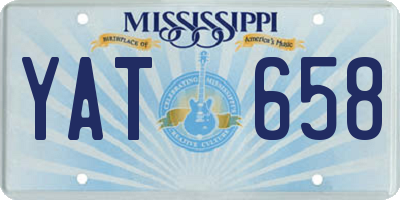 MS license plate YAT658