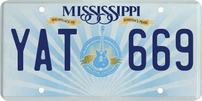 MS license plate YAT669