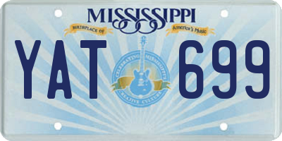 MS license plate YAT699