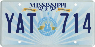 MS license plate YAT714