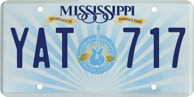 MS license plate YAT717