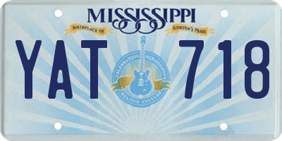 MS license plate YAT718