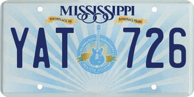 MS license plate YAT726