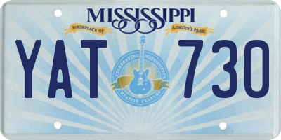 MS license plate YAT730