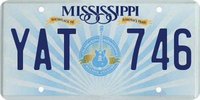 MS license plate YAT746