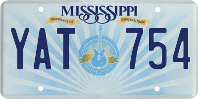 MS license plate YAT754
