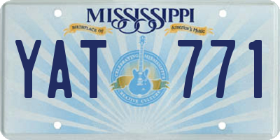 MS license plate YAT771