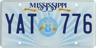MS license plate YAT776