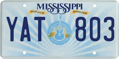 MS license plate YAT803