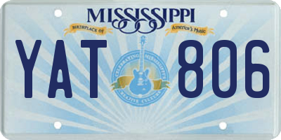 MS license plate YAT806
