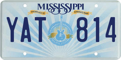 MS license plate YAT814