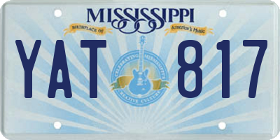 MS license plate YAT817