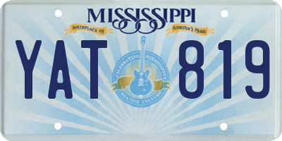 MS license plate YAT819