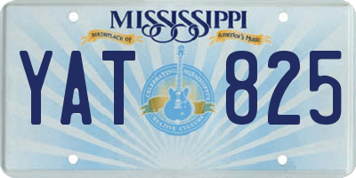 MS license plate YAT825