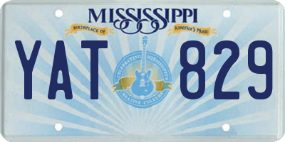 MS license plate YAT829