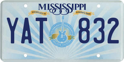 MS license plate YAT832
