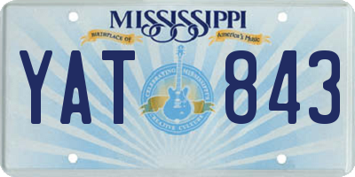 MS license plate YAT843