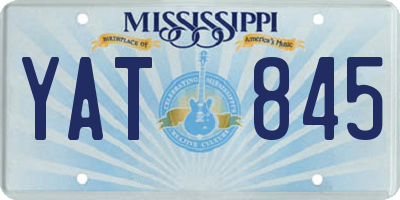 MS license plate YAT845