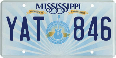 MS license plate YAT846
