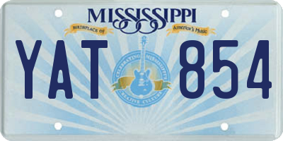 MS license plate YAT854