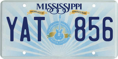 MS license plate YAT856