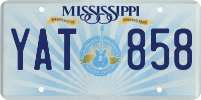 MS license plate YAT858