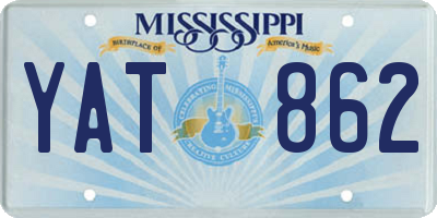 MS license plate YAT862