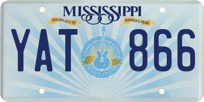 MS license plate YAT866