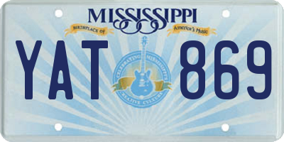 MS license plate YAT869