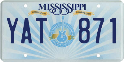 MS license plate YAT871