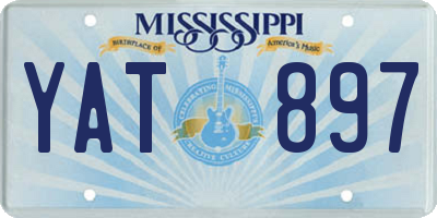 MS license plate YAT897