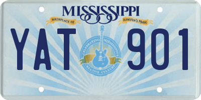 MS license plate YAT901