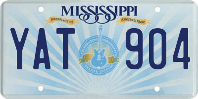 MS license plate YAT904