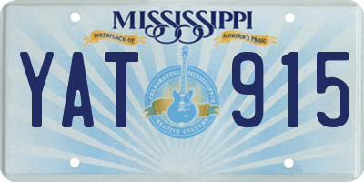 MS license plate YAT915
