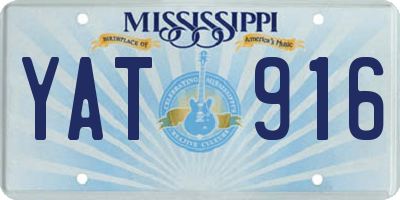 MS license plate YAT916