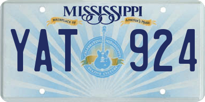 MS license plate YAT924